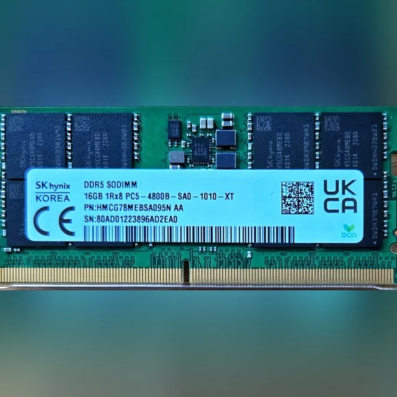Green DDR5 SO-DIMM 16GB RAM - Picture 3 of 3